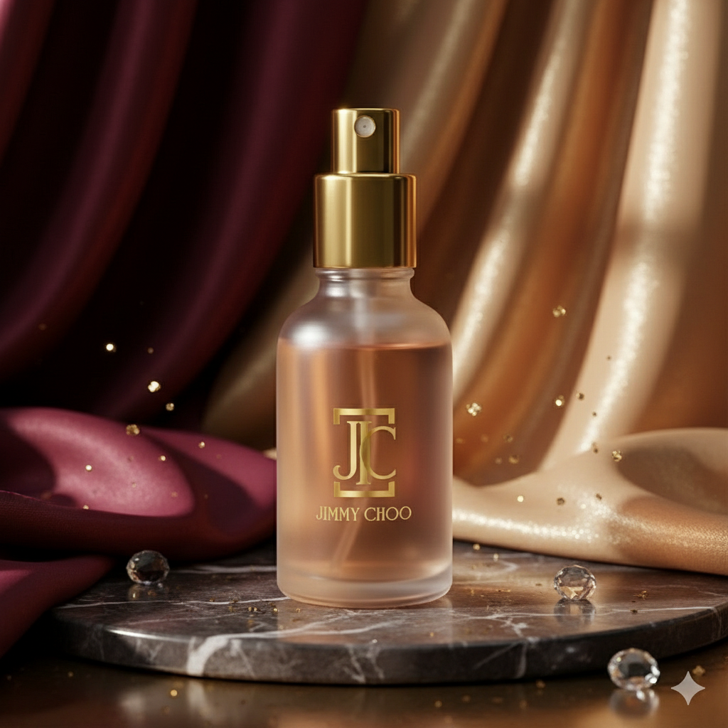 Jimmy Choo in frosted glass bottle without border